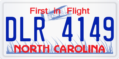 NC license plate DLR4149