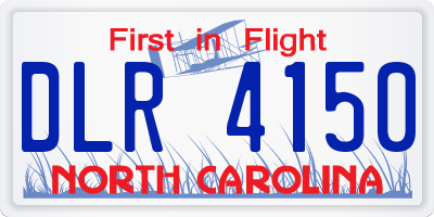 NC license plate DLR4150