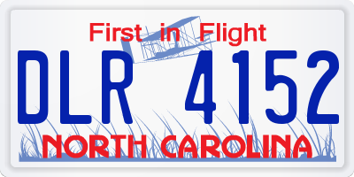 NC license plate DLR4152