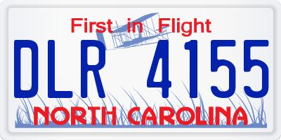NC license plate DLR4155