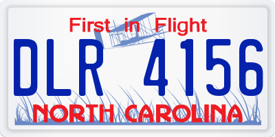 NC license plate DLR4156