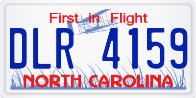 NC license plate DLR4159