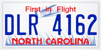 NC license plate DLR4162