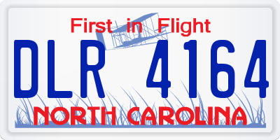 NC license plate DLR4164