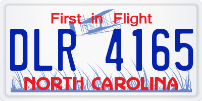 NC license plate DLR4165