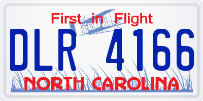 NC license plate DLR4166