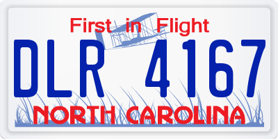 NC license plate DLR4167