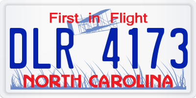 NC license plate DLR4173