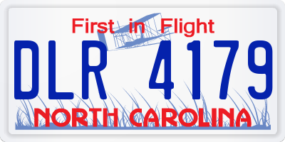 NC license plate DLR4179