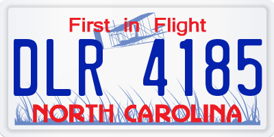 NC license plate DLR4185