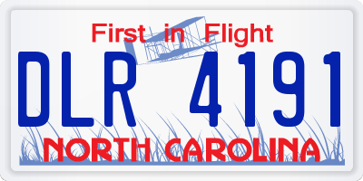 NC license plate DLR4191