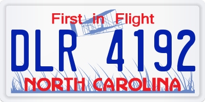 NC license plate DLR4192