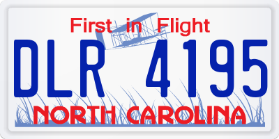 NC license plate DLR4195
