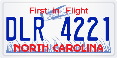 NC license plate DLR4221