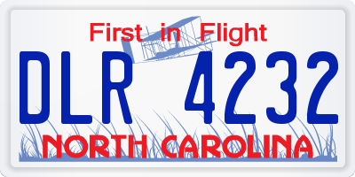 NC license plate DLR4232