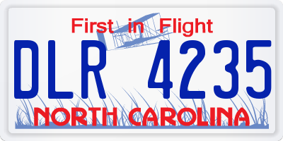 NC license plate DLR4235