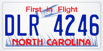 NC license plate DLR4246
