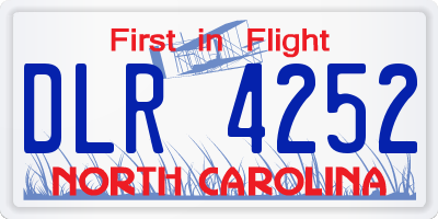 NC license plate DLR4252