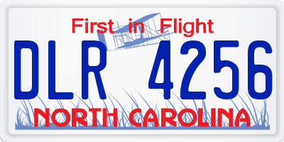 NC license plate DLR4256