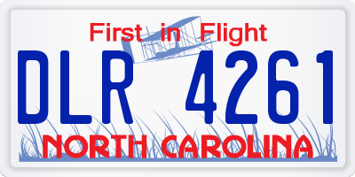 NC license plate DLR4261