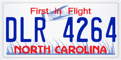 NC license plate DLR4264