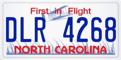 NC license plate DLR4268