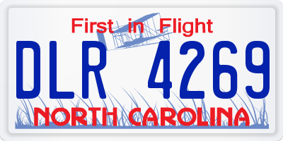 NC license plate DLR4269