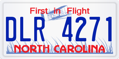 NC license plate DLR4271