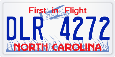 NC license plate DLR4272