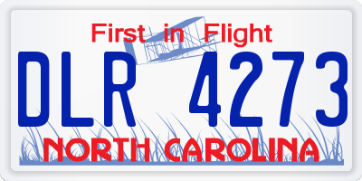 NC license plate DLR4273