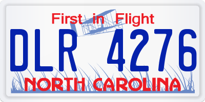 NC license plate DLR4276