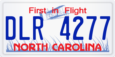 NC license plate DLR4277