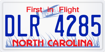 NC license plate DLR4285