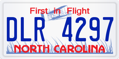 NC license plate DLR4297