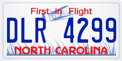 NC license plate DLR4299