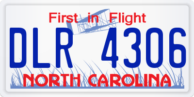 NC license plate DLR4306