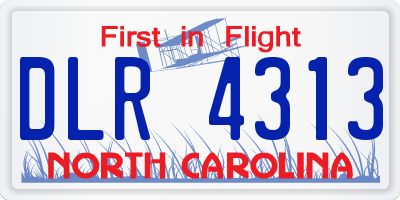 NC license plate DLR4313