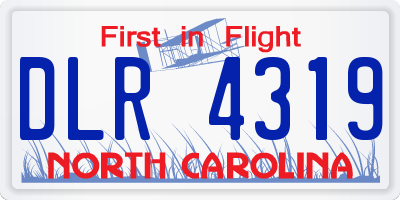 NC license plate DLR4319