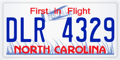 NC license plate DLR4329
