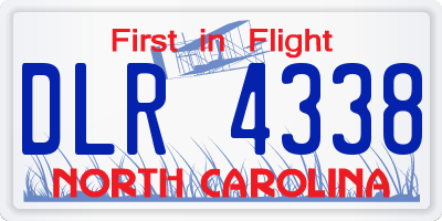 NC license plate DLR4338