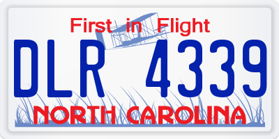 NC license plate DLR4339