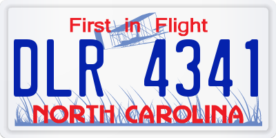 NC license plate DLR4341