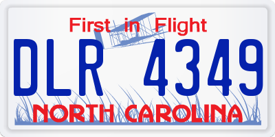 NC license plate DLR4349