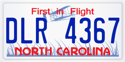 NC license plate DLR4367