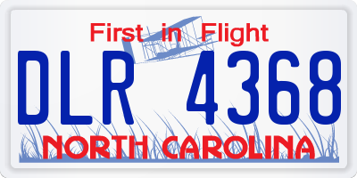 NC license plate DLR4368
