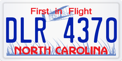 NC license plate DLR4370