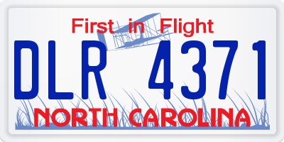 NC license plate DLR4371