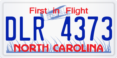 NC license plate DLR4373