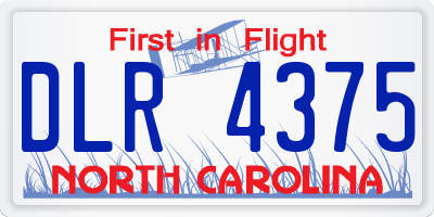 NC license plate DLR4375