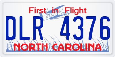 NC license plate DLR4376
